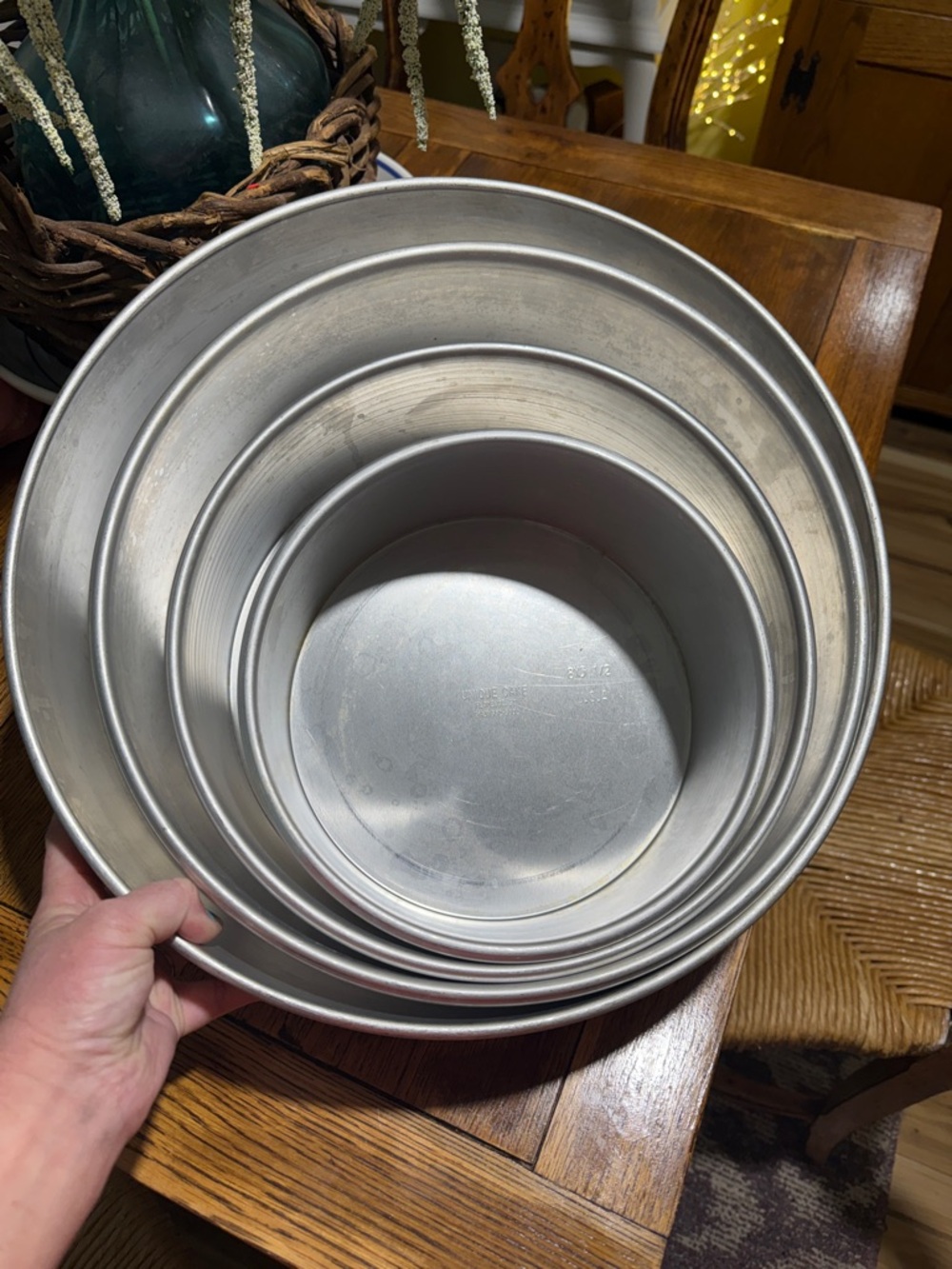 Aluminum wedding cake set 8”,10,12,14”